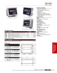 Thumbnail of document Data Sheet - RD-300 Remote Display